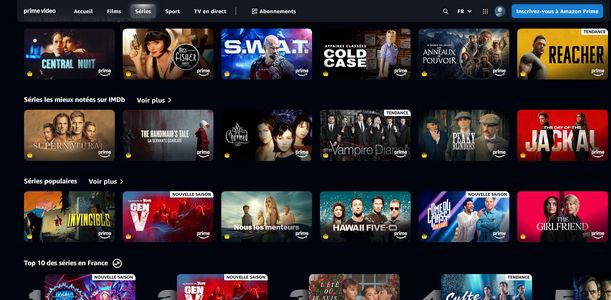 Les séries TV sur Prime Vidéo